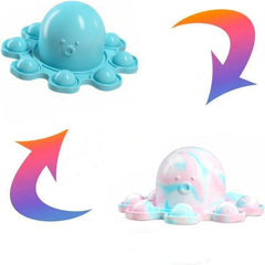 Reversible Popping Octopus-Calming and Relaxation, Cause & Effect Toys, Fidget, Helps With, Push Popper-Learning SPACE