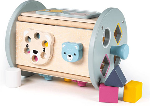 Rolling Activity Centre-Additional Need, Baby Cause & Effect Toys, Bigjigs Toys, Fine Motor Skills, Gifts For 3-6 Months, Helps With, Sound. Peg & Inset Puzzles, Stacking Toys & Sorting Toys, Strength & Co-Ordination, Wooden Toys-Learning SPACE