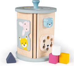 Rolling Activity Centre-Additional Need,Baby Cause & Effect Toys,Bigjigs Toys,Fine Motor Skills,Gifts For 3-6 Months,Helps With,Sound. Peg & Inset Puzzles,Stacking Toys & Sorting Toys,Strength & Co-Ordination,Wooden Toys-Learning SPACE