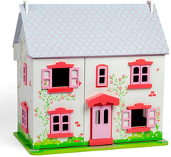 Rose Cottage Dolls House-Bigjigs Toys, Dolls & Doll Houses, Gifts For 2-3 Years Old, Imaginative Play, Small World, Stock-Learning SPACE
