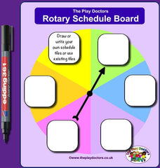 Rotary Schedule Board-Additional Need, Calmer Classrooms, communication, Fans & Visual Prompts, Feeding Skills, Life Skills, Neuro Diversity, Planning And Daily Structure, Play Doctors, PSHE, Schedules & Routines, Social Emotional Learning, Stock-Learning SPACE