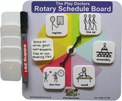 Rotary Schedule Board-Additional Need, Calmer Classrooms, communication, Fans & Visual Prompts, Feeding Skills, Life Skills, Neuro Diversity, Planning And Daily Structure, Play Doctors, PSHE, Schedules & Routines, Social Emotional Learning, Stock-Learning SPACE