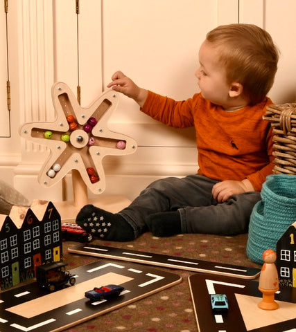 Rotating Bell Flower - Sensory Toy for Babies & Toddlers-Baby Cause & Effect Toys,Baby Wooden Toys,Dropship,excell2,Gross Motor and Balance Skills,Learn Well,Wooden Toys-Learning SPACE