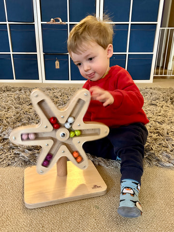 Rotating Bell Flower - Sensory Toy for Babies & Toddlers-Baby Cause & Effect Toys,Baby Wooden Toys,Dropship,excell2,Gross Motor and Balance Skills,Learn Well,Wooden Toys-Learning SPACE