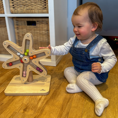 Rotating Bell Flower - Sensory Toy for Babies & Toddlers-Baby Cause & Effect Toys,Baby Wooden Toys,Dropship,excell2,Gross Motor and Balance Skills,Learn Well,Wooden Toys-Learning SPACE