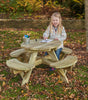 Rounded Picnic Bench-Children's Wooden Seating, Cosy Direct, Picnic Table, Toddler Seating-Learning SPACE