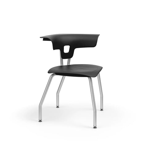 Ruckus 4 Leg Chair-Chairs-Classroom Chairs,Dropship,KI Europe,Movement Chairs & Accessories,Ruckus,Seating,Wellbeing Furniture-Black-Chrome-Ruckus4leg-Black/Chm-Learning SPACE
