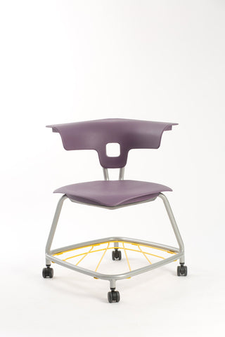 Ruckus Stack Chair With Storage Rack (Ages 8-11)-Classroom Chairs,Dropship,KI Europe,Movement Chairs & Accessories,Ruckus,Seating,Wellbeing Furniture-Purple Haze-Chrome-RuckusStorStack380-PurpHaze/Chm-Learning SPACE