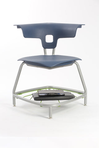 Ruckus Stack Chair With Storage Rack (Ages 8-11)-Classroom Chairs,Dropship,KI Europe,Movement Chairs & Accessories,Ruckus,Seating,Wellbeing Furniture-Nordic-Chrome-RuckusStorStack380-Nord/Chm-Learning SPACE
