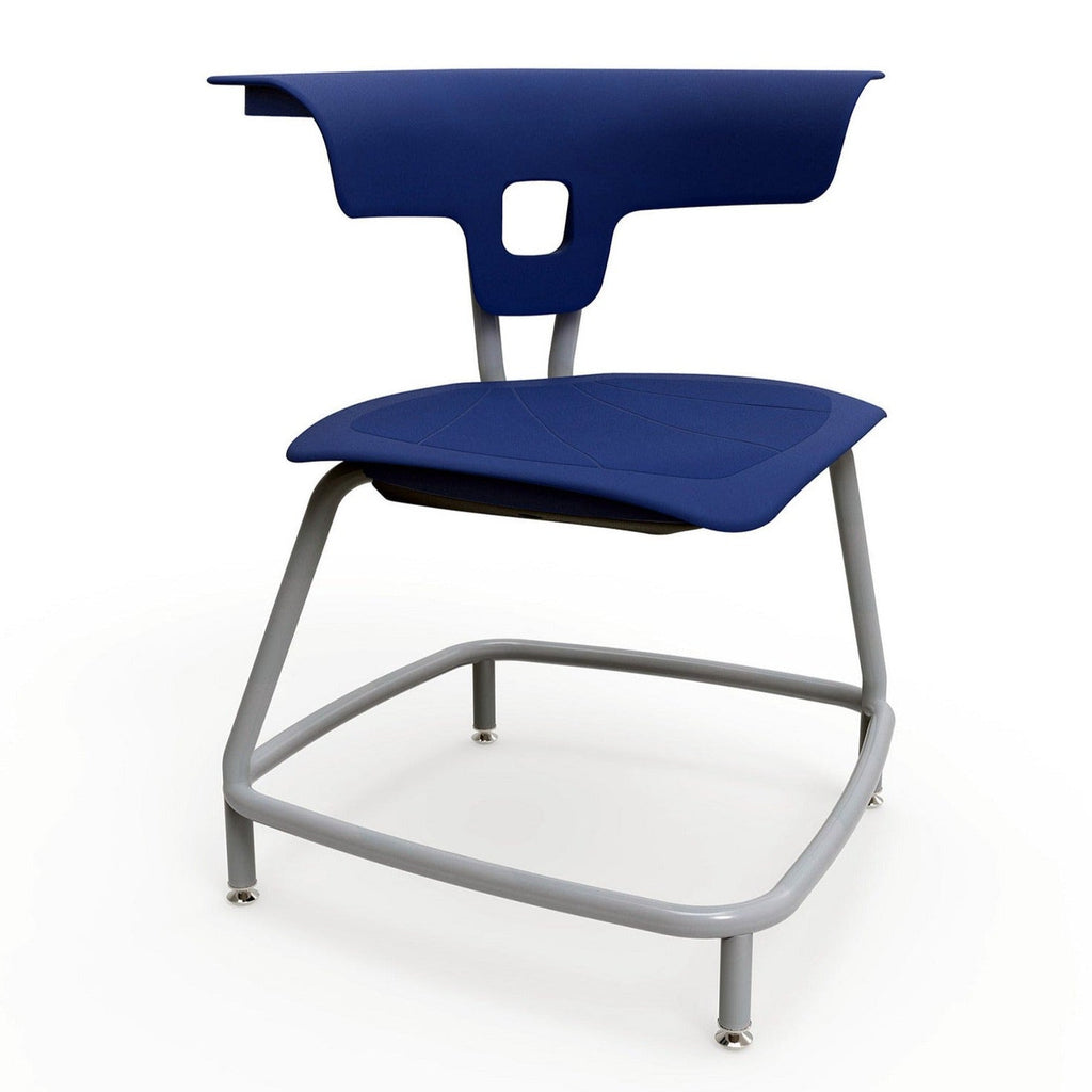 Ruckus Stack Chair Without Storage Rack (Ages 8-11)-Classroom Chairs,Dropship,KI Europe,Movement Chairs & Accessories,Ruckus,Seating,Wellbeing Furniture-Ultra Blue-Chrome-RuckusStack380-ULTBlu/Chm-Learning SPACE
