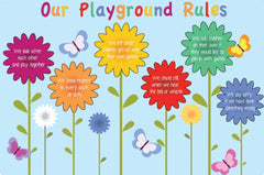 Rules - Flowers Outdoor Sign-Additional Need,Bullying,Calmer Classrooms,Classroom Displays,Dropship,Forest School & Outdoor Garden Equipment,Helps With,Inspirational Playgrounds,Playground Equipment,Playground Wall Art & Signs,PSHE,Social Emotional Learning,Social Stories & Games & Social Skills,Stock-Learning SPACE
