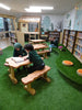 Rustic Wood Bench Seating-Children's Wooden Seating,Forest School & Outdoor Garden Equipment,Nature Learning Environment,Outdoor Seating,Seating,Stock-Learning SPACE