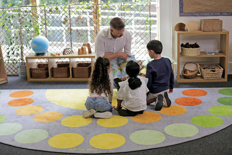 Safari Large Semi Circle Placement 4x2m Carpet-Corner & Semi-Circle,Dropship,Kit For Kids,Mats & Rugs,Placement Carpets,Rugs,Wellbeing Furniture-Learning SPACE
