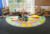 Safari Large Semi Circle Placement 4x2m Carpet-Corner & Semi-Circle,Dropship,Kit For Kids,Mats & Rugs,Placement Carpets,Rugs,Wellbeing Furniture-Learning SPACE
