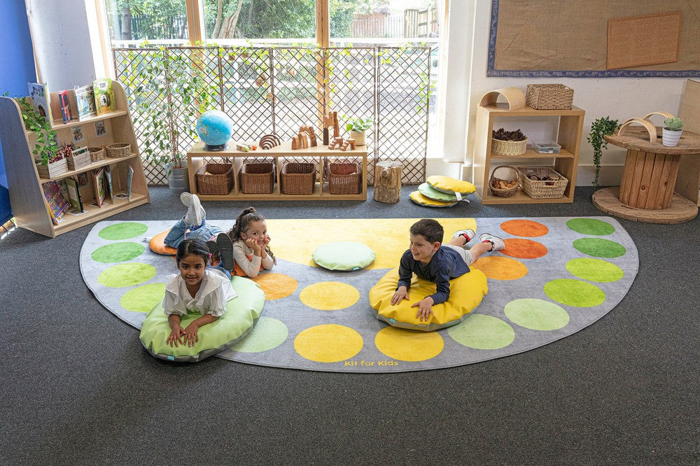 Safari Large Semi Circle Placement Carpet - Engage in Wild Learning ...