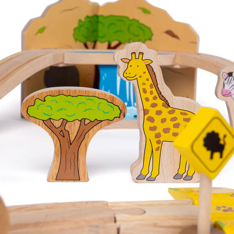 Safari Train Set-Bigjigs Rail,Cars & Transport,Gifts For 3-5 Years Old,SCOTEXCEL,Train,Wooden Toys-Learning SPACE