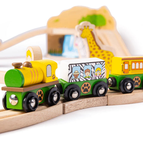 Safari Train Set-Bigjigs Rail,Cars & Transport,Gifts For 3-5 Years Old,SCOTEXCEL,Train,Wooden Toys-Learning SPACE