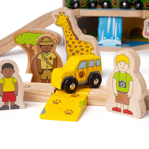 Safari Train Set-Bigjigs Rail,Cars & Transport,Gifts For 3-5 Years Old,SCOTEXCEL,Train,Wooden Toys-Learning SPACE