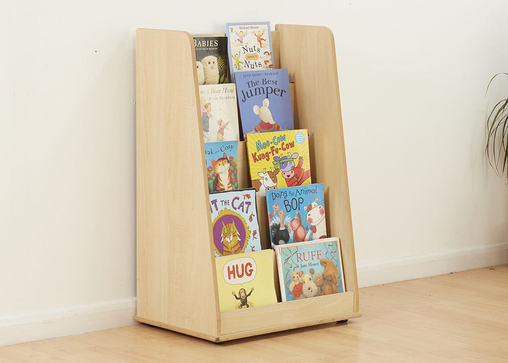 Safe & Sturdy Tall Maple Bookcase-Bookcases,Cosy Direct,Storage,Wellbeing Furniture-Learning SPACE