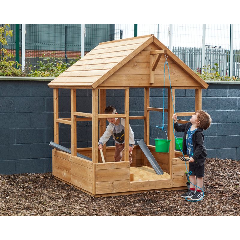 Sand Pit and Architect's House-Cosy Direct,Cosy Outdoor,Outdoor Classroom,Outdoor Dens,Outdoor Furniture,Outdoor Playhouse,Outdoor Sand Pits,Play Dens,Play Houses,Playhouses,Sand Pit,Sensory Dens-Learning SPACE