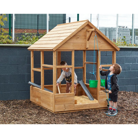 Sand Pit and Architect's House-Cosy Direct,Cosy Outdoor,Outdoor Classroom,Outdoor Dens,Outdoor Furniture,Outdoor Playhouse,Outdoor Sand Pits,Play Dens,Play Houses,Playhouses,Sand Pit,Sensory Dens-Learning SPACE