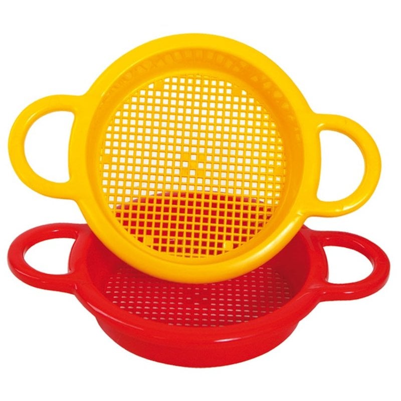 Sand & Water Sieve (One)-Baby Bath. Water & Sand Toys,Bigjigs Toys,Forest School & Outdoor Garden Equipment,Gowi Toys,Messy Play,Outdoor Sand & Water Play,Outdoor Sand Pits,S.T.E.M,Sand,Science Activities,Water & Sand Toys-Learning SPACE