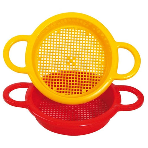 Sand & Water Sieve (One)-Baby Bath. Water & Sand Toys,Bigjigs Toys,Forest School & Outdoor Garden Equipment,Gowi Toys,Messy Play,Outdoor Sand & Water Play,Outdoor Sand Pits,S.T.E.M,Sand,Science Activities,Water & Sand Toys-Learning SPACE