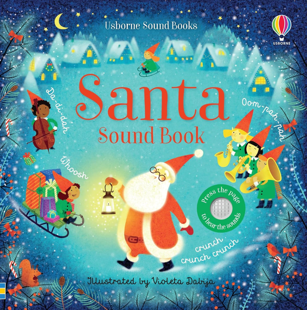Santa Sound Book-Baby Books & Posters,Christmas,Early Years Books & Posters,Early Years Literacy,Gifts For 3-5 Years Old,Seasons,Sound,Sound Books,Usborne Books-Learning SPACE