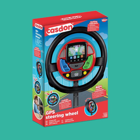Sat Nav Steering Wheel – Interactive Pretend Play Toy-Additional Need,Calmer Classrooms,Casdon Toys,Gifts For 3-5 Years Old,Gifts for 5-7 Years Old,Imaginative Play,Pretend play,SCOTEXCEL-Learning SPACE