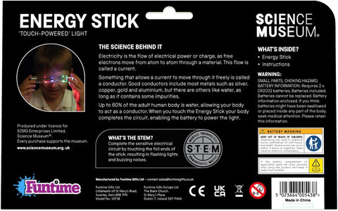Science Museum Energy Stick-Early Science,Electricity,S.T.E.M,Science,Science Activities,Science Museum,Sensory Light Up Toys,Stocking Stuffers,Visual Sensory Toys-Learning SPACE