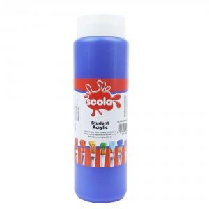 Scola Student Acrylic Paint 500ml-Art Materials, Arts & Crafts, Early Arts & Crafts, Paint, Primary Arts & Crafts-Blue-Learning SPACE