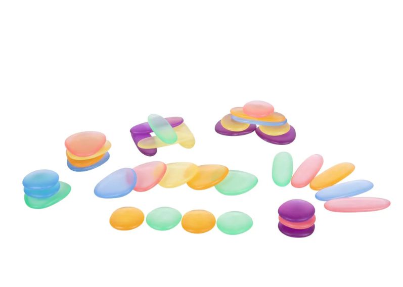 Translucent Junior Rainbow Pebbles® - Pk36-Additional Need,EDX,Fine Motor Skills,Light Box Accessories,Stock-Learning SPACE