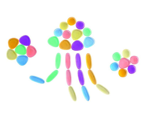 Translucent Junior Rainbow Pebbles® - Pk36-Additional Need,EDX,Fine Motor Skills,Light Box Accessories,Stock-Learning SPACE