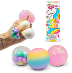 Scrunchems Unicorn 3pk Diddy Squish Balls-Fidget,SCOTEXCEL,Sensory Balls,Squishing Fidget,Stocking Stuffers,Stress Relief-Learning SPACE