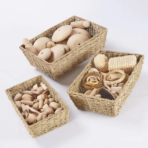 Seagrass Baskets (3Pk) - Classroom and home storage solutions-Cosy Direct,Storage Bins & Baskets-Learning SPACE
