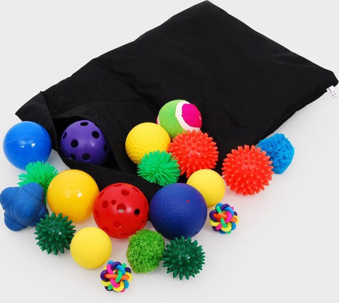 Sensory Ball Pk20 Assorted-Active Games,AllSensory,Baby Sensory Toys,Early Years Sensory Play,Primary Games & Toys,Sensory & Physio Balls,Sensory Balls,Stock,Tactile Toys & Books,TickiT-Learning SPACE