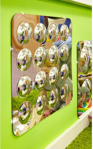 Sensory Mirror - With 16 Domes - Large - 490Mm-AllSensory,Calming & Anxiety,Early Years Sensory Play,Nursery,Outdoor Mirrors,Sensory Garden,Sensory Mirrors,Sensory Seeking,Stock,TickiT-Learning SPACE