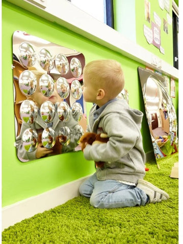Sensory Mirror - With 16 Domes - Large - 490Mm-AllSensory,Calming & Anxiety,Early Years Sensory Play,Nursery,Outdoor Mirrors,Sensory Garden,Sensory Mirrors,Sensory Seeking,Stock,TickiT-Learning SPACE