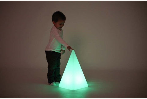 Sensory Mood Pyramid Light 26X26X48- Colour Changing Lamp-Dropship,Lamp,Sensory Room Lighting,Stock,Teenage Lights,TickiT-Learning SPACE