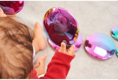 Sensory Reflective Colour Burst Buttons - Pk7-AllSensory,Calming & Anxiety,Early Years Sensory Play,Maths,Primary Maths,Rainbow Theme Sensory Room,SCOTEXCEL,Sensory Seeking,Shape & Space & Measure,Stock,TickiT,Visual Sensory Toys-Learning SPACE