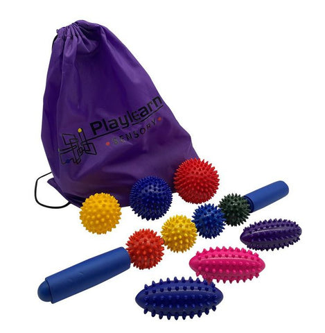 Sensory Spikey Massage Kit 7 pcs-Fidget toys-Calming and Relaxation, Playlearn, Tactile Toys & Books, Teen Sensory Weighted & Deep Pressure, Vibration & Massage, Weighted & Deep Pressure-Learning SPACE