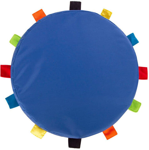 Sensory Touch Tag Carry Cushion - Single-Bean Bags & Cushions,Cushions,Eden Learning Spaces,Fidget,Nurture Room,Stock,Tactile Toys & Books,Wellbeing Furniture-Blue-ED1TAGCSH-Learning SPACE