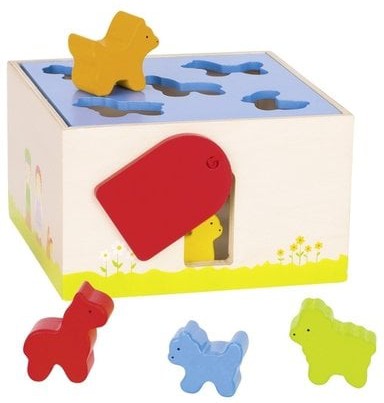 Shape Sorting Box - Farm Animals-Additional Need,Baby Wooden Toys,Farms & Construction,Fine Motor Skills,Gifts For 3-6 Months,Gifts For 6-12 Months Old,Goki Toys,Helps With,Imaginative Play,Stacking Toys & Sorting Toys,Stock,Tactile Toys & Books-Learning SPACE