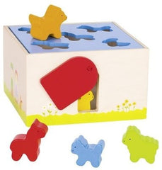 Shape Sorting Box - Farm Animals-Additional Need,Baby Wooden Toys,Farms & Construction,Fine Motor Skills,Gifts For 3-6 Months,Gifts For 6-12 Months Old,Goki Toys,Helps With,Imaginative Play,Stacking Toys & Sorting Toys,Stock,Tactile Toys & Books-Learning SPACE