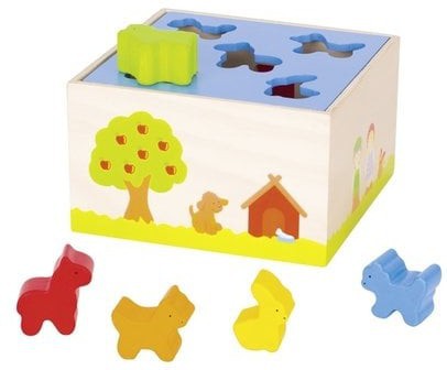 Shape Sorting Box - Farm Animals-Additional Need,Baby Wooden Toys,Farms & Construction,Fine Motor Skills,Gifts For 3-6 Months,Gifts For 6-12 Months Old,Goki Toys,Helps With,Imaginative Play,Stacking Toys & Sorting Toys,Stock,Tactile Toys & Books-Learning SPACE