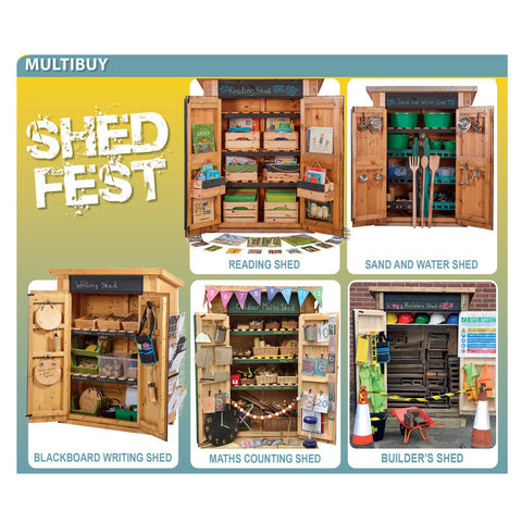 Shed Fest Kit (5Pk)-Cosy Direct,Cosy Kits,Cosy Outdoor,Cosy Value Packs,Outdoor Furniture,Sheds,Storage,Storage Bins & Baskets-Learning SPACE