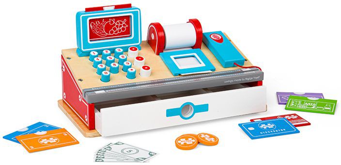 Shop Cash Register With Scanner-Addition & Subtraction,Baby Wooden Toys,Bigjigs Toys,Calmer Classrooms,Counting Numbers & Colour,Dyscalculia,Early Years Maths,Gifts For 2-3 Years Old,Helps With,Imaginative Play,Kitchens & Shops & School,Life Skills,Maths,Money,Neuro Diversity,Primary Maths,Stock-Learning SPACE