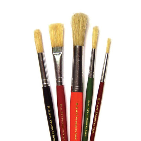 Short Assorted Set of 5 Art Brushes-Art Materials, Arts & Crafts, Early Arts & Crafts, Major Brushes, Painting Accessories, Primary Arts & Crafts-Learning SPACE