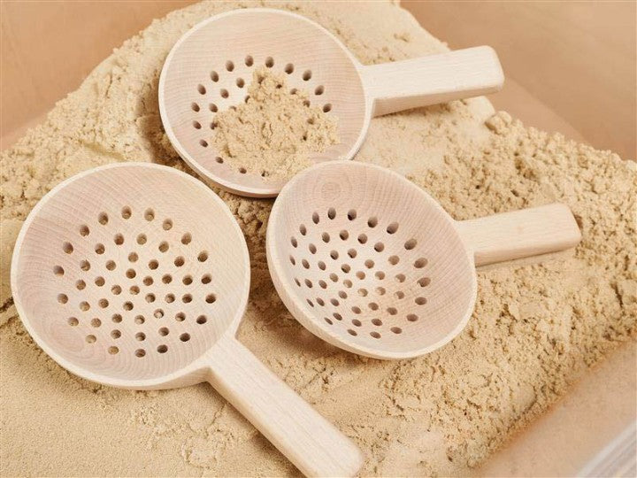 Short Handle Holey Spoons (3Pk)-Spoons-Baby Bath. Water & Sand Toys,Cosy Direct,Cosy Outdoor,Outdoor Sand Pits,Sand,Sand Pit,Water & Sand Toys-Learning SPACE