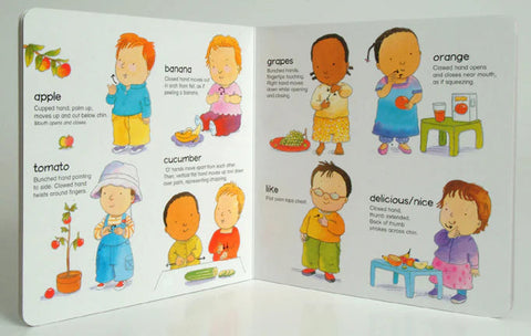 Sign About Meal Time (Board Book)-Additional Need,Baby Books & Posters,Calming & Anxiety,Childs Play,communication,Deaf & Hard of Hearing,Early Years Books & Posters,Early Years Literacy,Feeding Skills,Life Skills,Neuro Diversity,Primary Literacy,PSHE,Specialised Books,Transitions and Routines-Learning SPACE